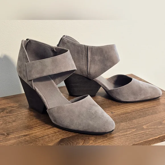 Eileen Fisher Suede Mina Wedge Heels Garnett Hill Women's Size 9 - Picture 1 of 8